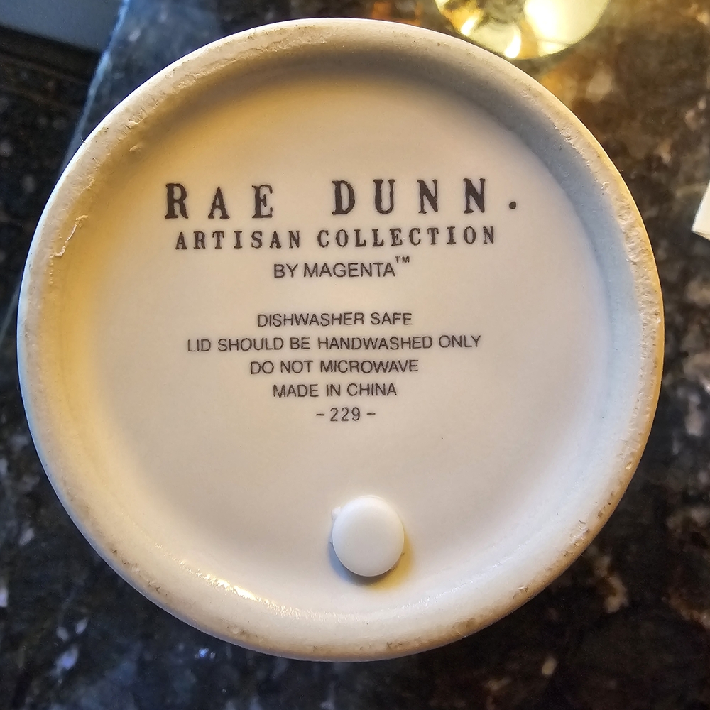 Rae Dunn Tall Ceramic Coffee Travel Mug Tumbler with Lid "BOSS" - Picture 3 of 5